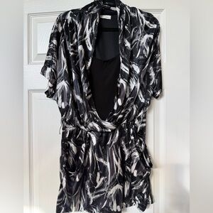 Elegant Black and White Women's Top